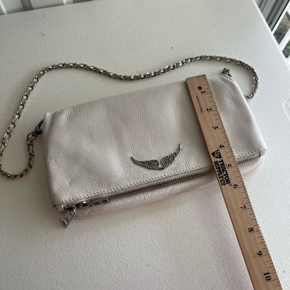 Zadig & Voltaire White Clutch with Silver Chain - Picture 3 of 10